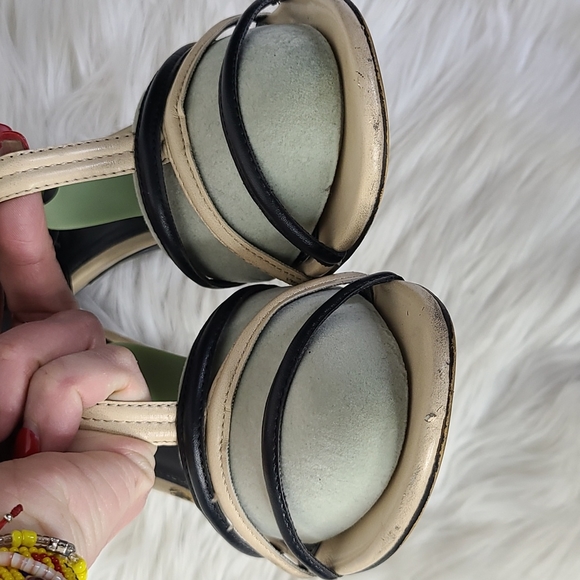 High Heel Sandals Size 9 Nude Black Strappy Classic Everyday Neutral Summer Cute - Picture 8 of 8